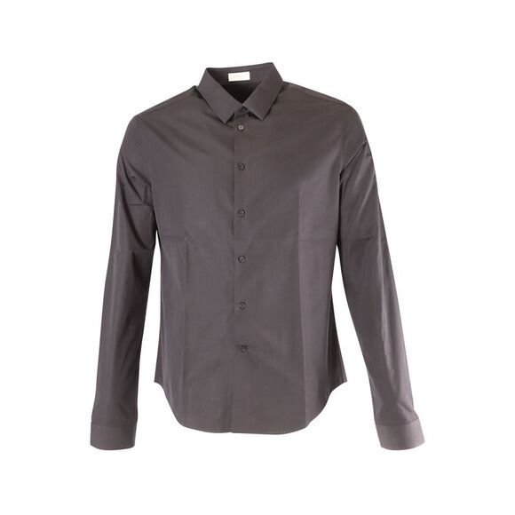 Balenciaga Long Sleeve Shirt in Black Cotton